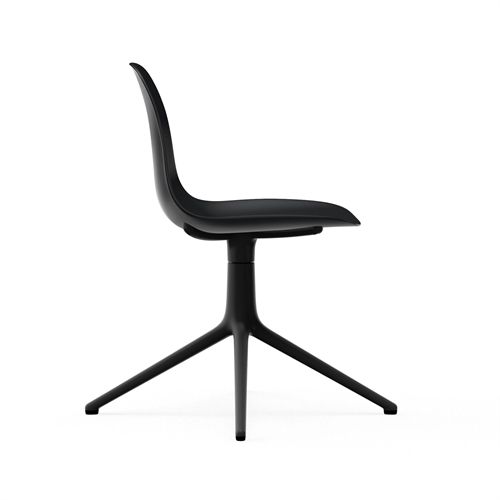 Normann Copenhagen Form Drejestol SH: 44cm - Sort/Sort Aluminium