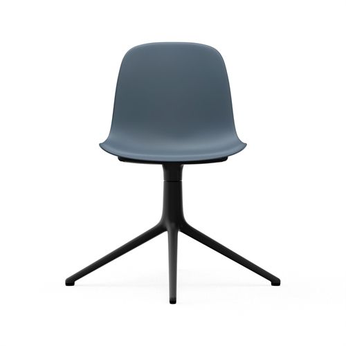 Normann Copenhagen Form Drejestol SH: 44cm - Blå/Sort Aluminium