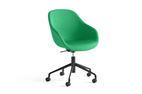 HAY AAC155 Drejestol About A Chair SH: 44 cm - Black Powder Coated Aluminium/Vidar 932