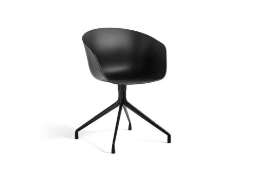 HAY AAC 20 About A Chair SH: 46 cm - Black Powder Coated Aluminium/Black