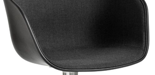 HAY AAC 20 About A Chair Front Upholstery SH: 46 cm - Polished Aluminium/Black/Remix 183