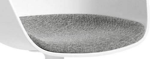 HAY AAC 20 About A Chair w. Fixed Seat Cushion SH: 46 cm - White Powder Coated Aluminium/White/Hallingdal 126