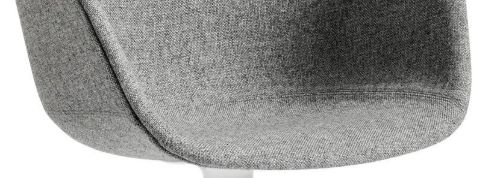 HAY AAC21 About a Chair Spisebordsstol Fuldpolstret SH: 46 cm - White Powder Coated Aluminium/Hallingdal 130