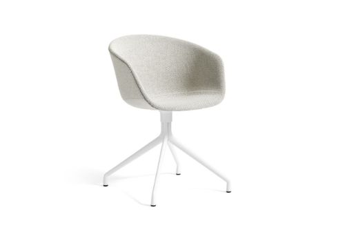 HAY AAC 21 About A Chair SH: 46 cm - White Powder Coated Aluminium/Coda 100