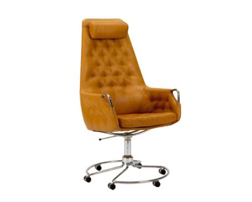 Bruno Mathsson Mi 452 Milton High Back SH: 41-48 cm - Elmosoft Læder 22030