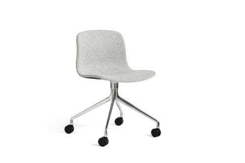 HAY AAC 15 About A Chair SH: 46cm - Polished Aluminium/Hallingdal 116