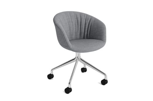 HAY AAC 25 Soft About A Chair SH: 46 cm - Polished Aluminium/Remix 143