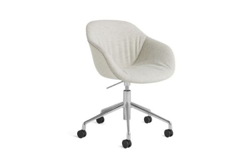 HAY AAC 253 About A Chair H: 79 cm - Polished Alu 5 Star Swivel/Gas Lift/Hallingdal 110