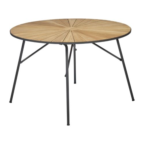 Mandalay Marguerit Havebord Ø: 110 cm - Teak/Antracit