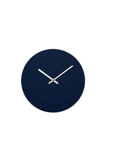 Hemverk Vægur Ø: 28 cm – Felt Dark Blue/Silver 