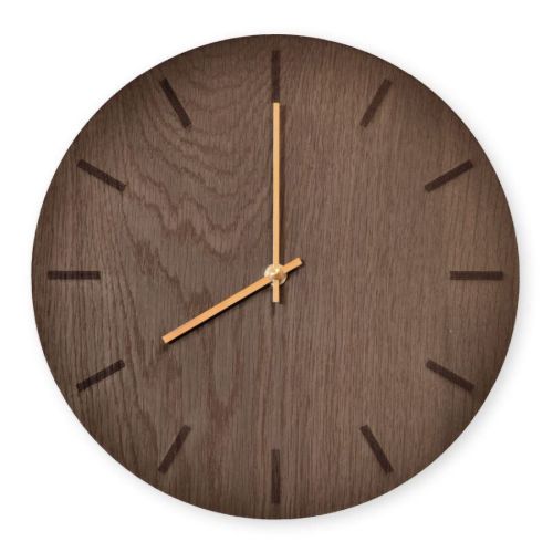 Hemverk Vægur Ø: 38 cm – Dark Oak/Gold