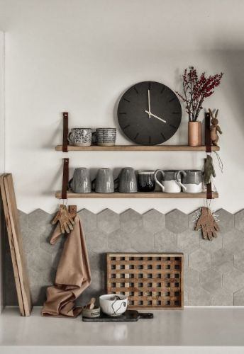 Hemverk Vægur Ø: 28 cm – Gunpowder/Black