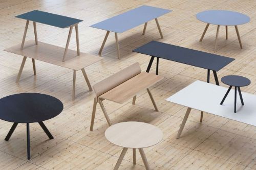 HAY CPH 90 Desk 130x65x74 cm - Lacquered Solid Oak/Black Linoleum 