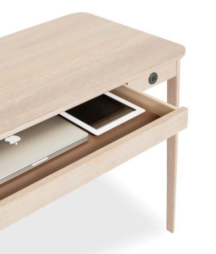 Skovby SM131 Skrivebord 115x74 cm - Hvidolieret Eg