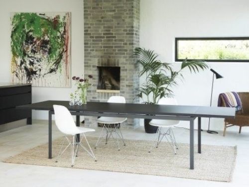 Rübner Spisebord/Arbejdsbord 240x100 cm - Sort Linoleum/Stål