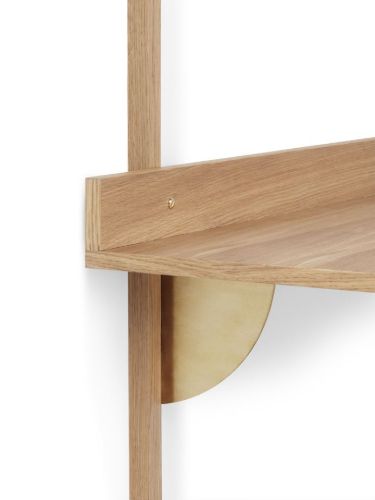 Ferm Living Sector Desk 87x45,1 cm - Oak/Brass