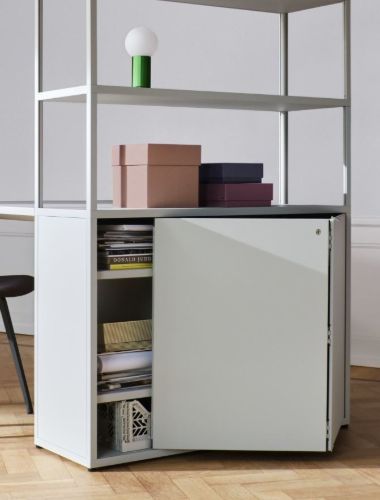 HAY New Order Comb. 401 - Incl. 1 Table 1 Door/W. Wall Safety Bracket 179,9x100cm - Charcoal