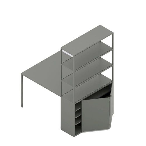 HAY New Order Comb. 401 - Incl. 1 Table 1 Door/W. Floor Safety Bracket 179,9x100cm - Army