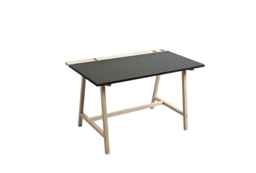 Andersen Furniture D1 Arbejdsbord 70x125 cm - Eg/Antracitgrå m. Sort Kant