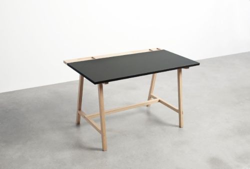 Andersen Furniture D1 Arbejdsbord 70x125 cm - Eg/Antracitgrå m. Sort Kant