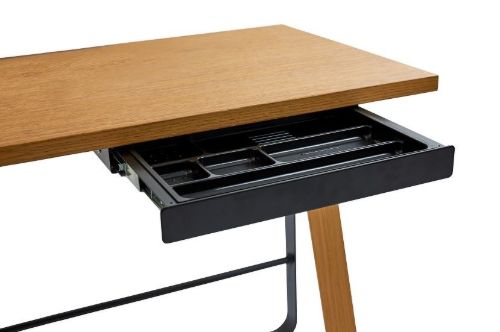 Bent Hansen Hemingway Skrivebord m. Opladerstation & Skuffe L: 120 cm - Matlakeret Eg