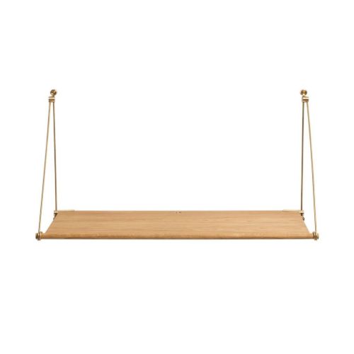We Do Wood Loop Desk B: 104 cm - Oak/Brass