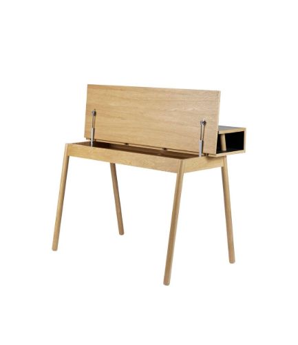 FDB Møbler C68 Nørrebro Skrivebord 118x69,4 cm - Eg/Linoleum Nero