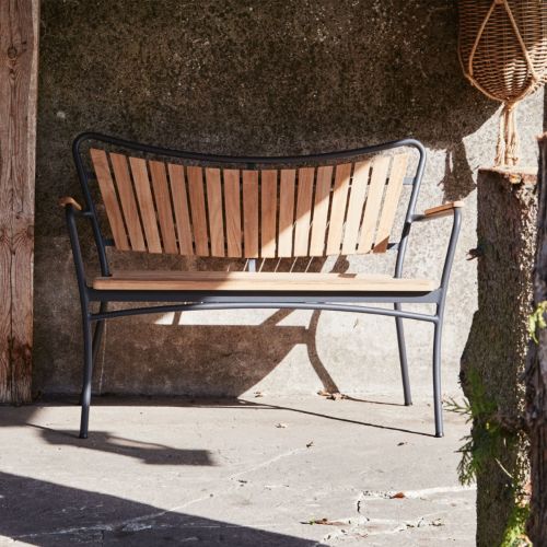 Mandalay Marguerit Havebænk L: 112 cm - Teak/Antracit