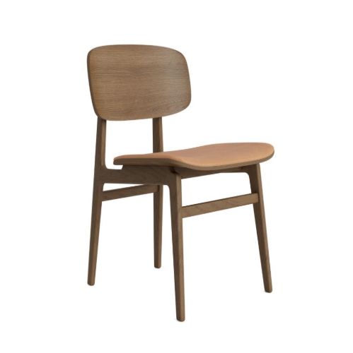 NORR11 NY11 Spisestuestol SH: 45,5 cm - Light Smoked Oak/Dunes Camel 21004 OUTLET