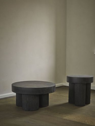 NORR11 Gear Coffee Table Low Ø: 70 cm - Sort OUTLET