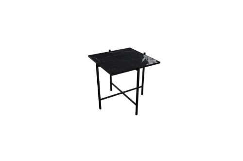 HANDVÄRK FURNITURE Side Table L: 50 D: 50 H: 47 cm - Sort Stel / Sort Marmor OUTLET