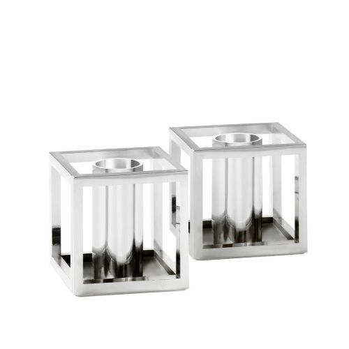 Audo Copenhagen Kubus Micro 3,5x3,5 cm 2 stk - Nikkel