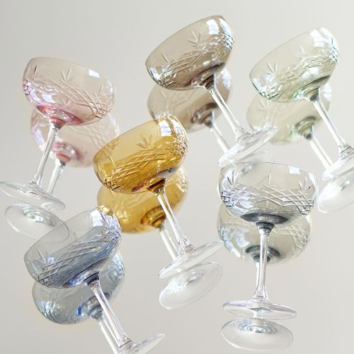 Frederik Bagger Crispy Gatsby Champagneskåle 2 stk 30 cl - Emerald/Grøn OUTLET