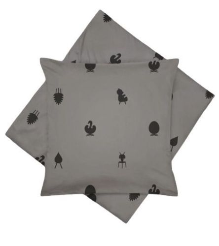 Brainchild Sengetøj Designikoner 200x220 cm - Mørkegrå  OUTLET