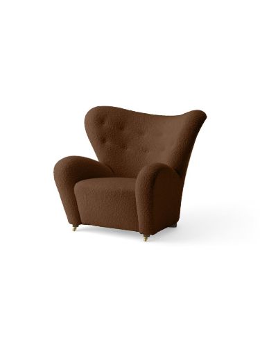 Audo Copenhagen Den Trætte Mand Loungestol H: 88 cm - Dark Stained Oak/Baena 95