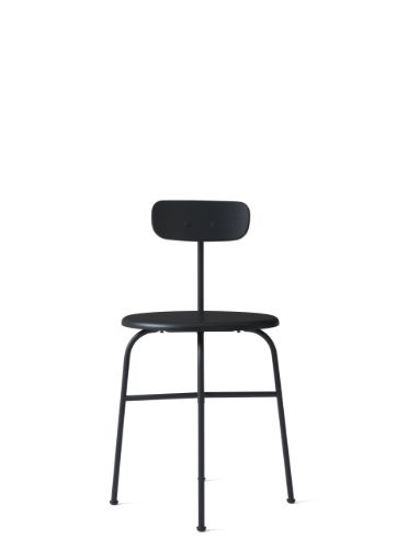 Audo Copenhagen Afteroom Dining Chair  - Black Steel Base/Black Wood