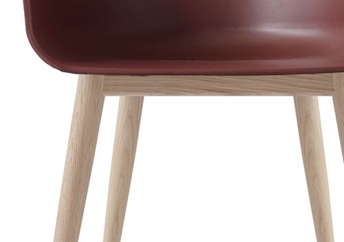 Audo Copenhagen Harbour Dining Chair  - Burned Red/Natural Oak Base