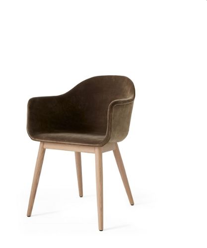 Audo Copenhagen Harbour Dining Chair SH: 45 cm - City Velvet CA 7832/078 / Natural Oak