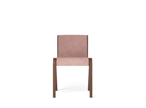 Audo Copenhagen Ready Dining Chair Front Upholstered SH: 48 cm - Red Stained/Canvas 356