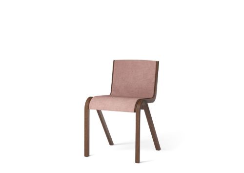 Audo Copenhagen Ready Dining Chair Front Upholstered SH: 48 cm - Red Stained/Canvas 356