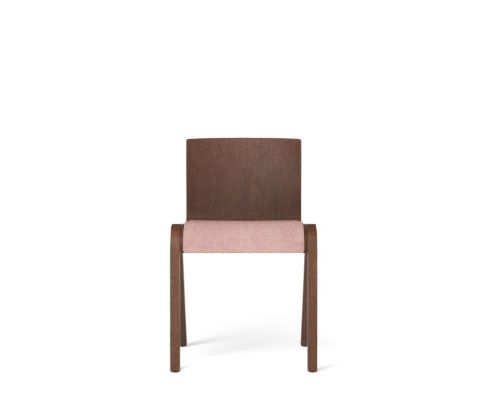 Audo Copenhagen Ready Dining Chair Seat Upholstered SH: 48 cm - Red Stained/Canvas 356