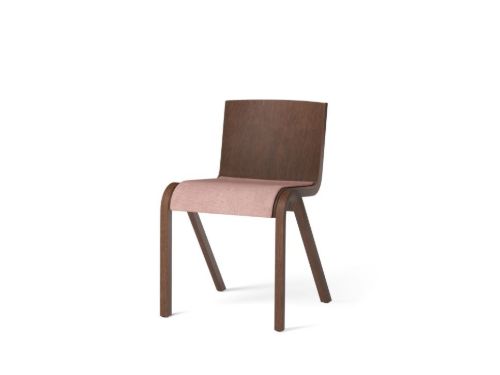 Audo Copenhagen Ready Dining Chair Seat Upholstered SH: 48 cm - Red Stained/Canvas 356