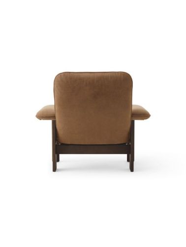 Audo Copenhagen Brasilia Lounge Chair SH: 39 cm - Dark Stained Oak/Dunes Cognac 21004