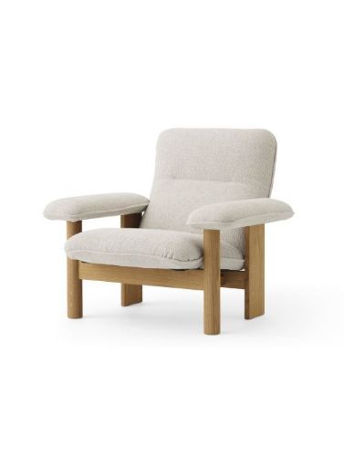 Audo Copenhagen Brasilia Lounge Chair SH: 39 cm - Natural Oak/Moss 0011
