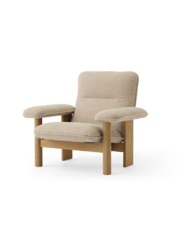 Audo Copenhagen Brasilia Lounge Chair SH: 39 cm - Natural Oak/Bouclé 02
