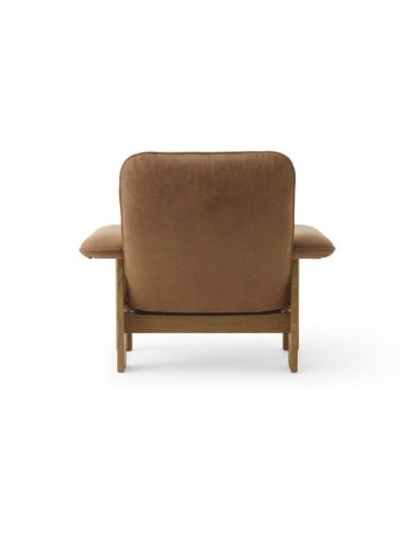 Audo Copenhagen Brasilia Lounge Chair SH: 39 cm - Natural Oak/Dunes Cognac 21004