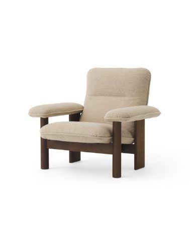 Audo Copenhagen Brasilia Lounge Chair SH: 39 cm - Dark Stained Oak/Bouclé 02
