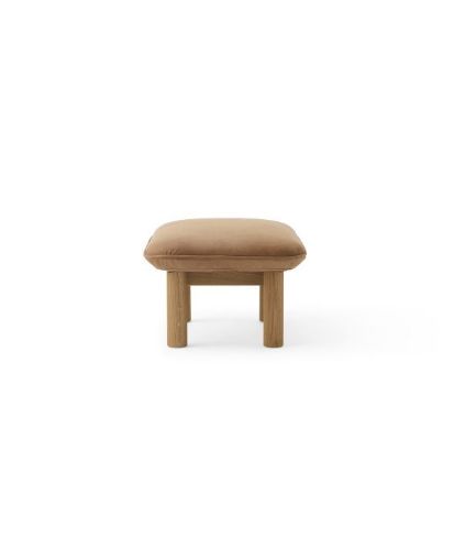 Audo Copenhagen Brasilia Ottoman H: 40 cm - Natural Oak/Dunes Cognac 21004