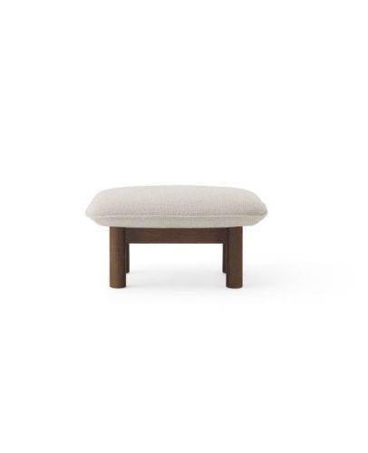 Audo Copenhagen Brasilia Ottoman H: 40 cm - Dark Stained Oak/Moss 0011
