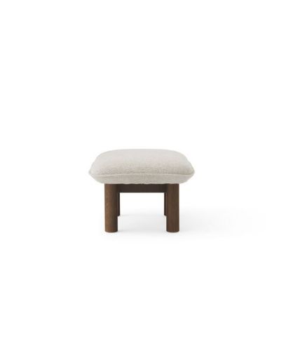 Audo Copenhagen Brasilia Ottoman H: 40 cm - Dark Stained Oak/Moss 0011